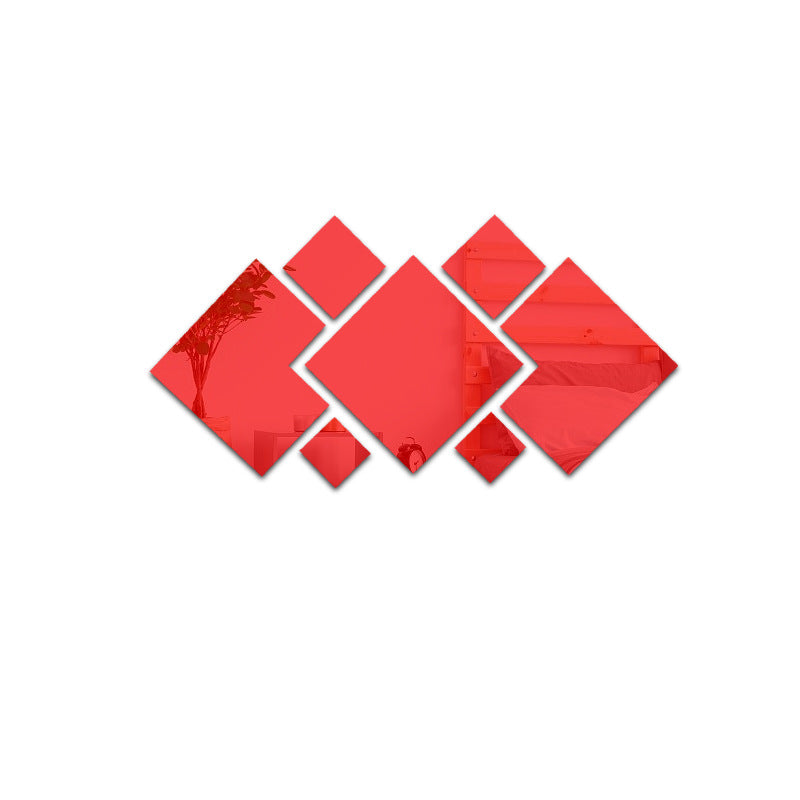 Acrylic Rhombus Mirror Home Decor Wall Sticker