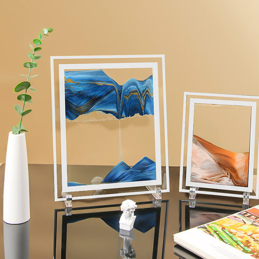 Glass Quicksand Painting Living Room Office Decoration