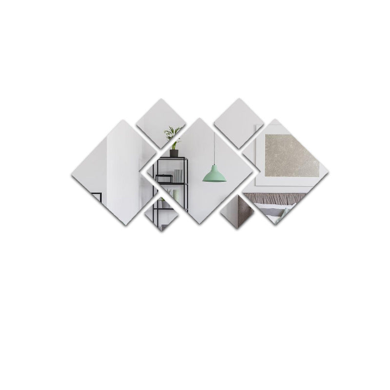 Acrylic Rhombus Mirror Home Decor Wall Sticker